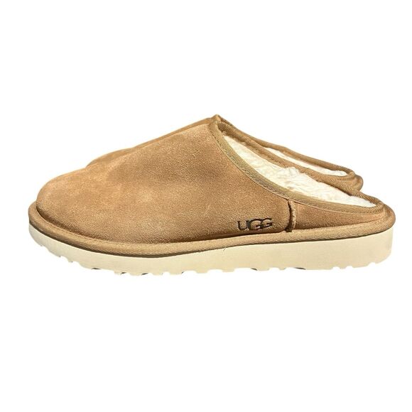 UGG Classic Slip-On Mens 10 Chestnut Suede Sheepskin Slippers Shoes 1129290 - Picture 5 of 10